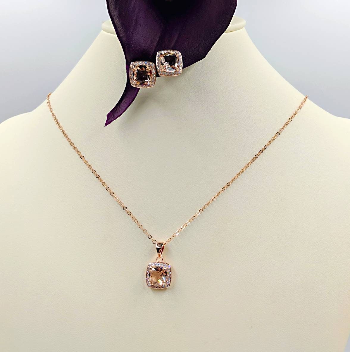 Diamond Morganite Pendant Necklace - Safian & Rudolph Jewelers