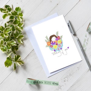 Thinking Of You Greeting Card, Card for friend