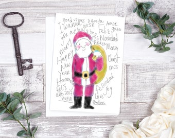Holiday Card, Merry Christmas Greeting Card