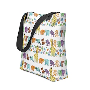 Süße Tier-Einkaufstasche, Kinder-Nachttasche, Kinder-Lachetasche, Tragetasche für Kinder, süßes Geschenk für Kinder, Tragetasche für Kinder, Stofftasche für Kinder