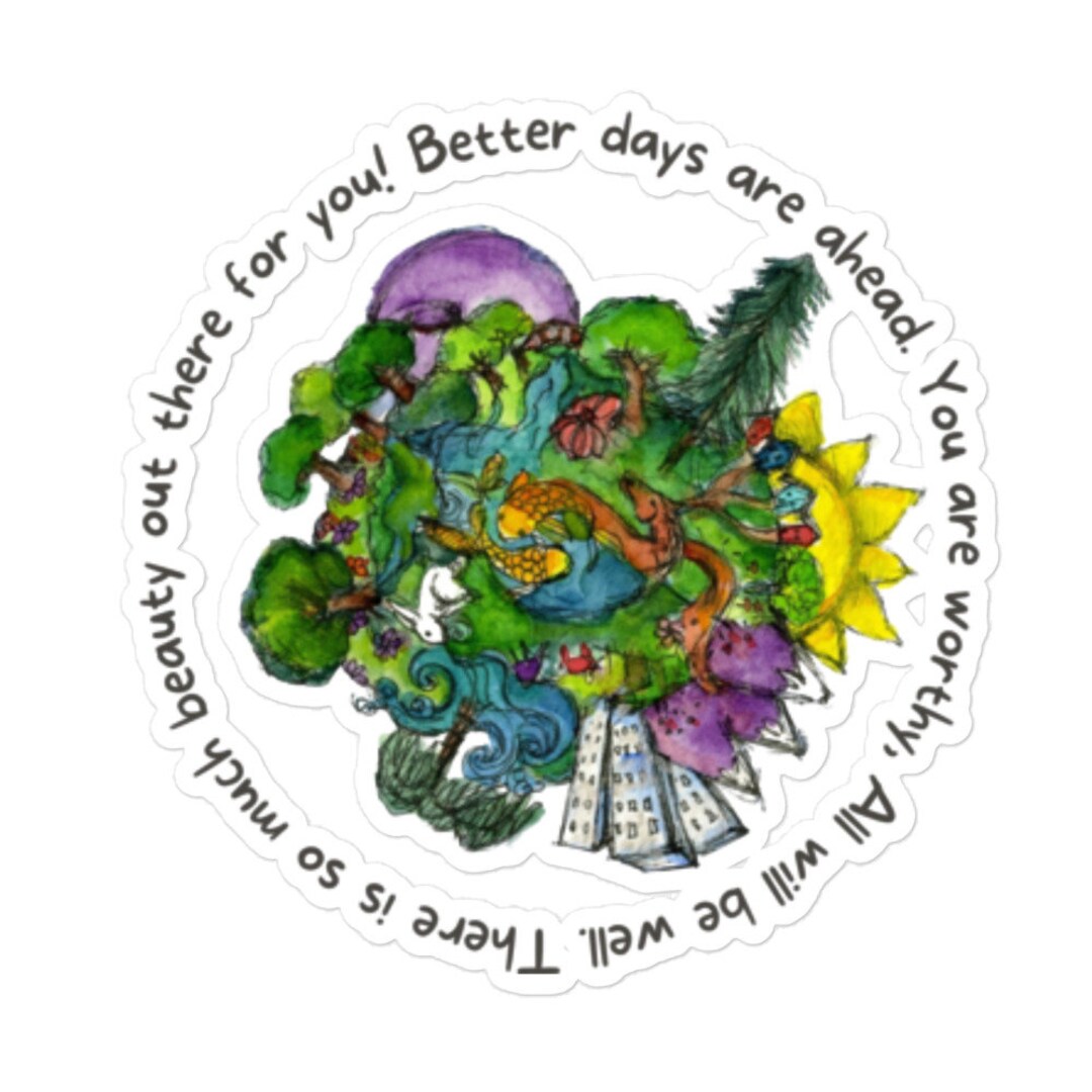 Happy Sticker, Positivity Sticker, Things Will Get Better, Doodle ...