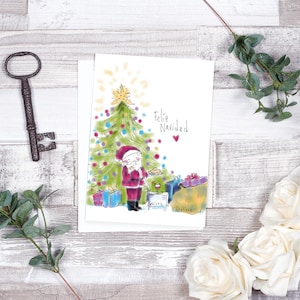 Feliz Navidad Greeting Card, Feliz Navidad Card, Merry Christmas in Spanish card