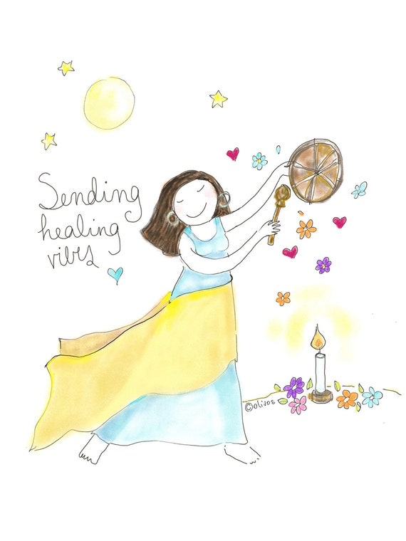 Sending Healing Vibes - Greeting Card