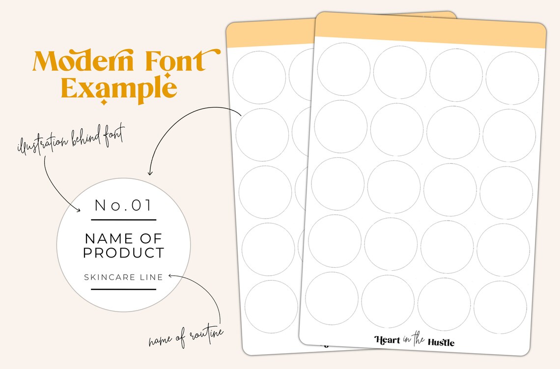 Modernes Gelbes Hautpflege Set Sample Sticker 40er Set | Etsy