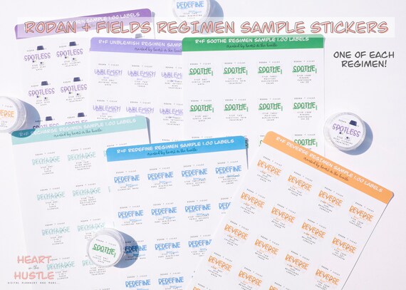 1 inch Rodan+Fields Regimen Sample Labels PDF