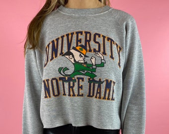 notre dame cropped sweatshirt