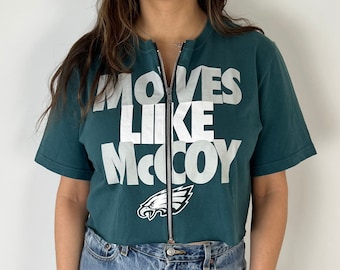Vintage Philadelphia Eagles Cropped Zip-up Tee (L)
