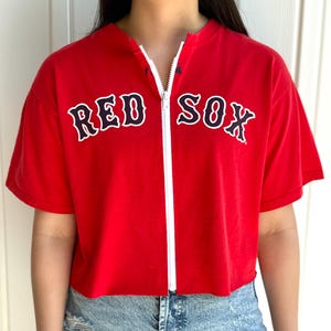 Vintage Boston Red Sox Beltre Cropped Zip-up Tee (M)