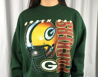 Vintage Green Bay Packers Cropped Sweatshirt (XL)