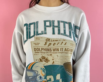 Vintage Miami Dolphins Cropped Sweatshirt (L)