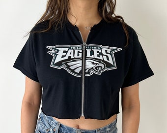 Philadelphia Eagles Cropped Zip-Up Tee