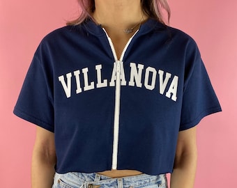 Camiseta corta con cremallera de la Universidad de Villanova