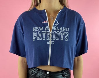 patriots crop top hoodie