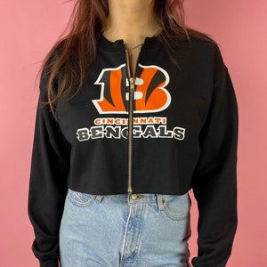 Cincinnati Bengals Cropped Zip-Up Sweatshirt