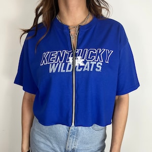 University of Kentucky Cropped Zip-Up Tee (L)