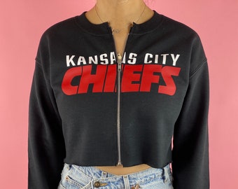 Kansas City Chiefs Cropped Zip-up Sweatshirt