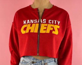 Kansas City Chiefs Cropped Zip-up Sweatshirt