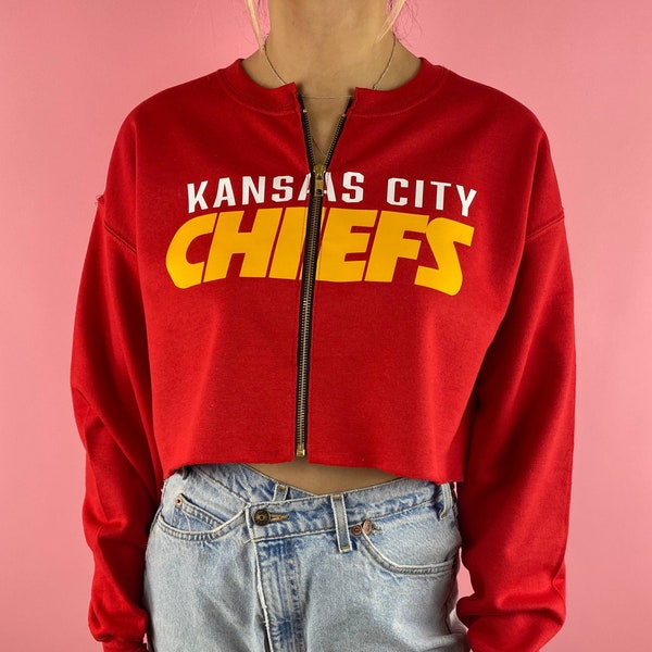 Cropped Chiefs Shirt - Etsy