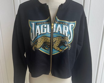 Jacksonville Jaguars Cropped Zip-Up Sweatshirt