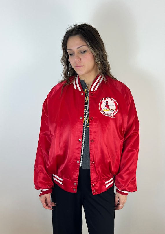 Vintage St Louis Cardinals 90's Satin Bomber Jacket (XL) - Etsy