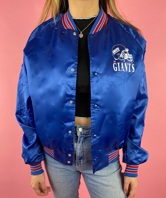 Vintage New York Giants 90's Satin Bomber Jacket (