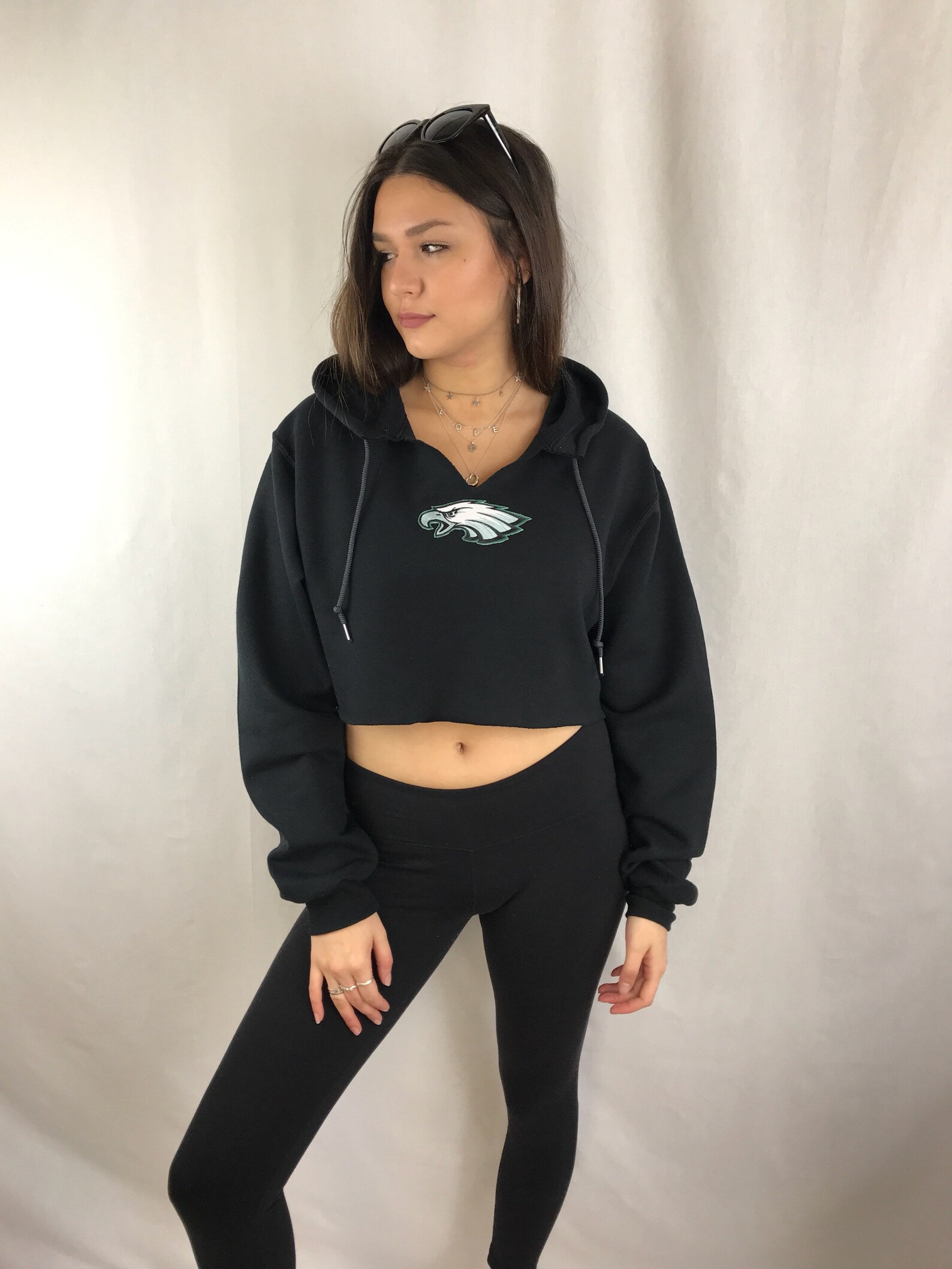 eagles cropped hoodie