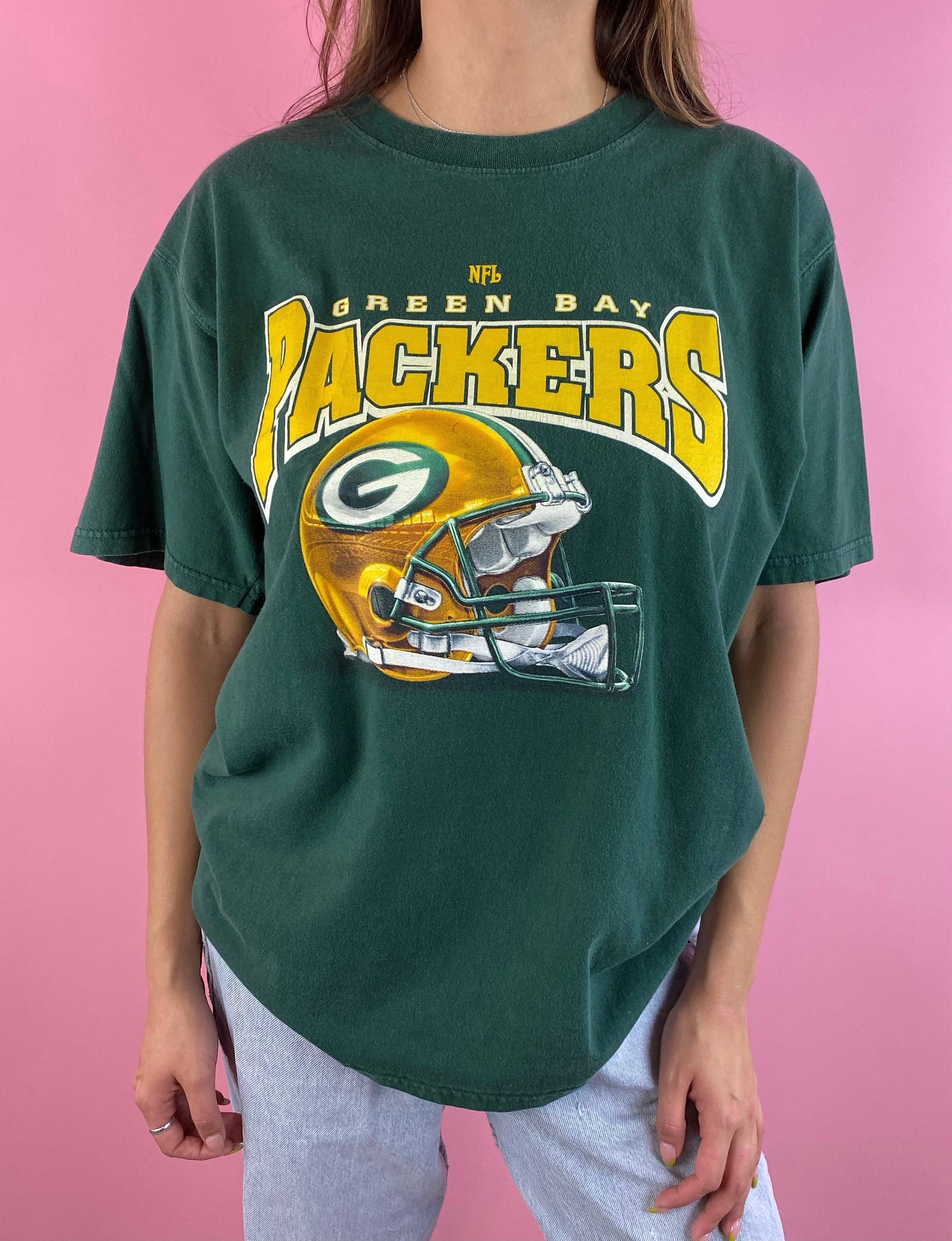 SHOPONEVINTAGE Vintage Green Bay Packers T-Shirt (L)