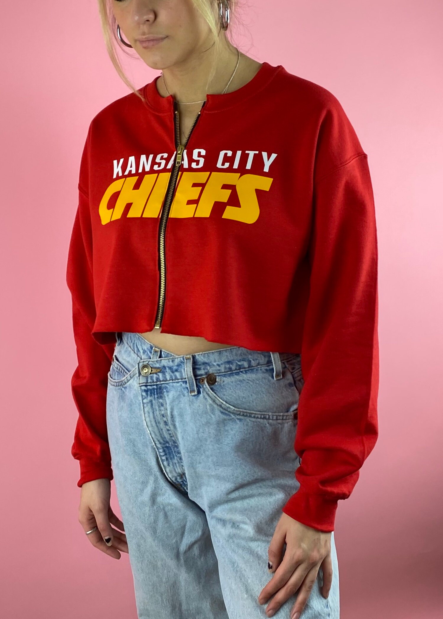 Chiefs cropped sweatshirt hotsell