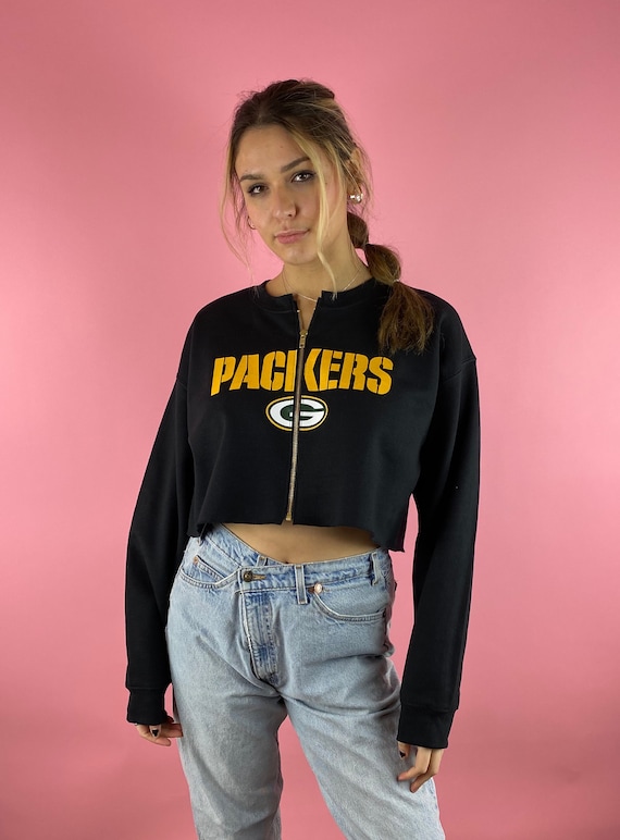 Green Bay Packers Cropped Zip up Sweatshirt Etsy New Zealand