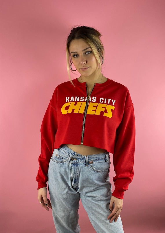 Kansas City Chiefs Cropped Zip-up Sweatshirt - Etsy