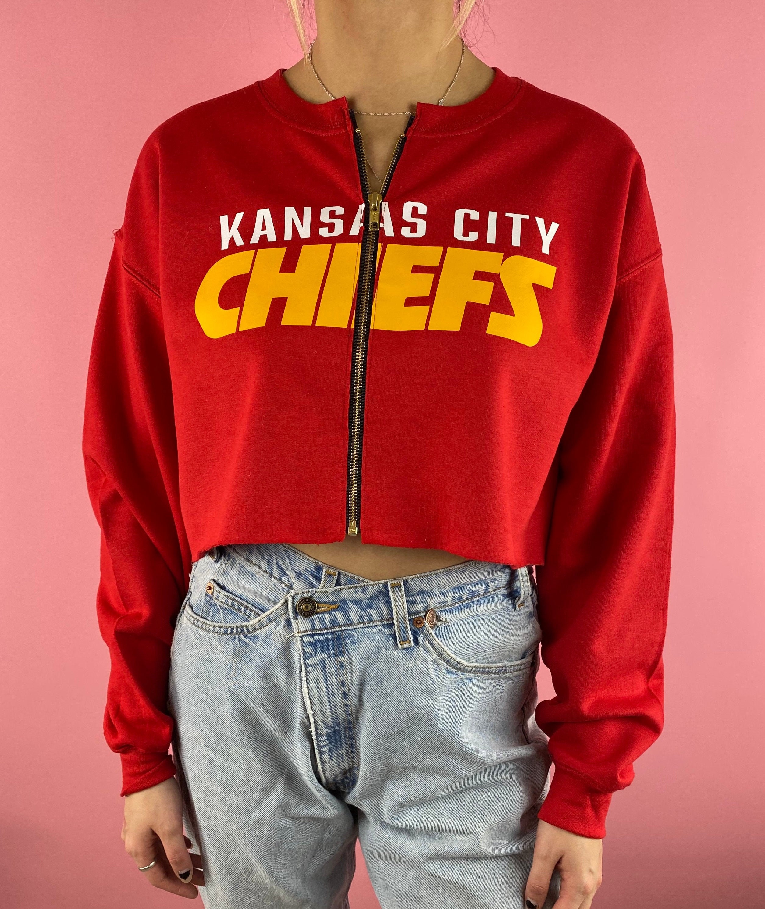 Chiefs online cropped sweatshirt