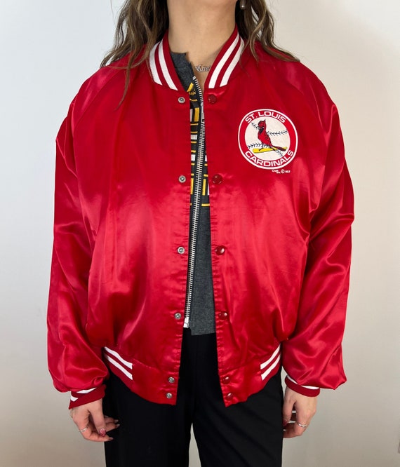 Vintage St Louis Cardinals 90's Satin Bomber Jacket XL 