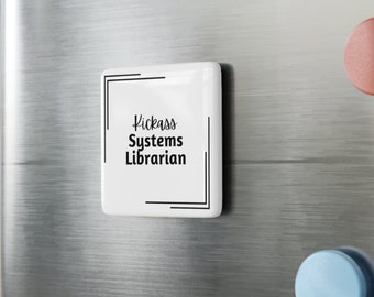 Kickass Systems bibliothecaris vierkante porseleinen magneet