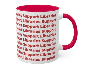 Support Libraries Mug (Red)