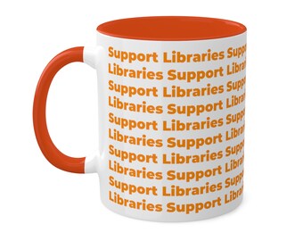 Support Libraries Mug (Orange)