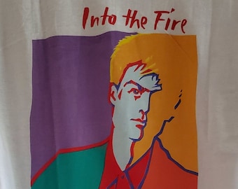 Bryan Adams Rare Vintage Into the Fire 1987 Tour Shirt Largew