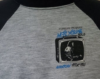NEIL YOUNG  *Solo Winter American Tour 1983* Rare~Sweatshirt-Vintage-Authentic-Hard To find