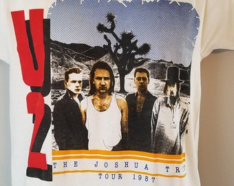 1980's U2 Vintage Original 1987 Joshua Tree Fall USA Tour Irish