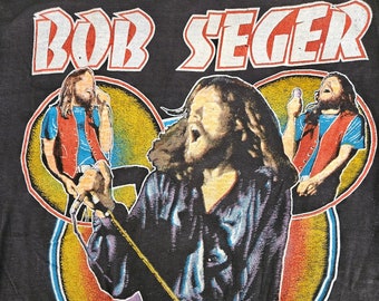 BOB SEGER & The Silver Bullet Band 1980's Tour Tee-Authentic-Vintage Bootleg-Deadstock-Parking Lot Stock