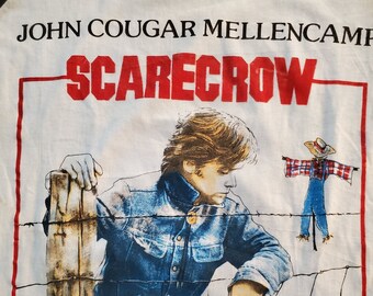 JOHN COUGAR MELLENCAMP *Scarecrow Tour 85-86 *Rare~ Original-Vintage Bootleg-Deadstock-Medium-Authentic-Parking lot Stock- Hard to find