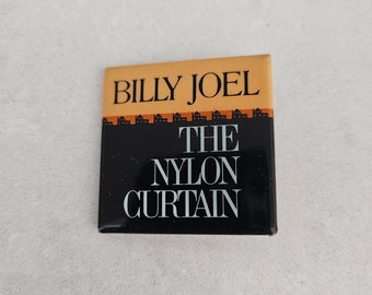 BILLY JOEL *1982 The Nylon Curtain Tour* Rare Button/ Pin /Badge Vintage