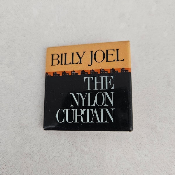BILLY JOEL *1982 The Nylon Curtain Tour* Rare Button/ Pin /Badge Vintage