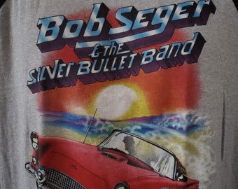BOB SEGER  & The Silver Bullet Band MINT Vintage *The Distance Tour 1983*  Large Authentic Deadstock