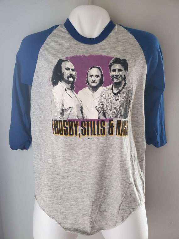 Crosby, Stills, & Nash Tシャツ 1990年ワールドツアー Vintage 1990 Crosby Stills & Nash Summer Tour White T-Shirt
