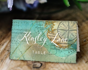 Travel Theme Tented Place Cards, Printable, Editable Template, Instant Download!
