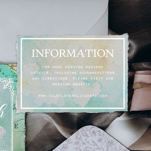 Travel Theme Wedding Invitation Suite, Vintage Green Map, Editable Template, Instant Download image 4