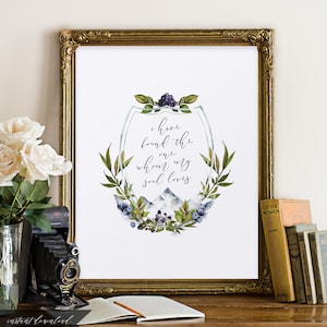 Song of Solomon "I have found the one whom my soul loves" Quote, Wedding Decor, Printable Art