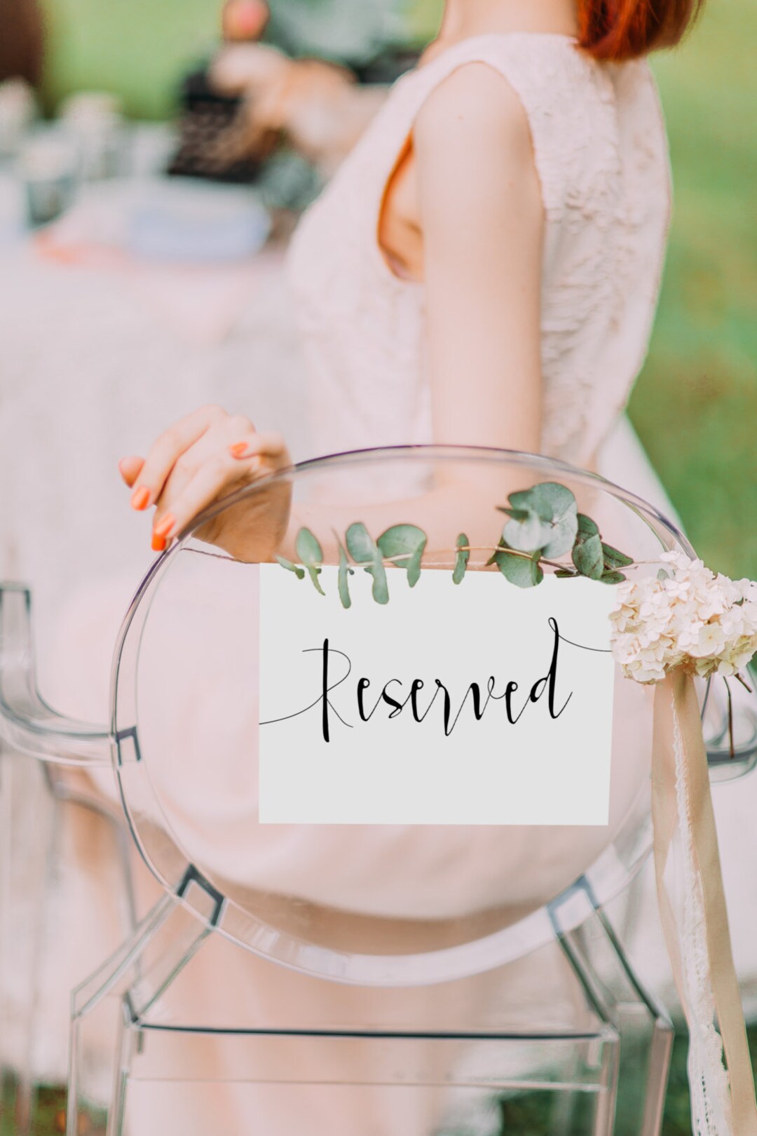 Printable "reserved" Wedding Sign, Instant Download! - Etsy
