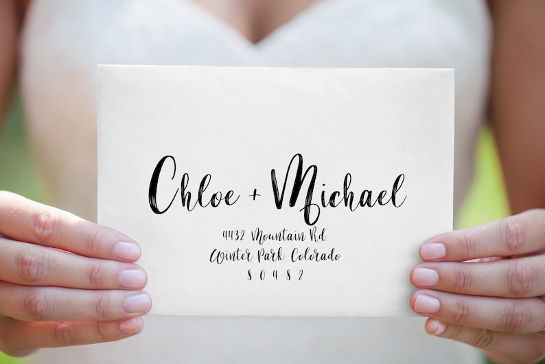 Wedding Envelope Address Template Calligraphy DIY | Etsy