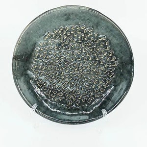 Rallador de ajo de cerámica gris